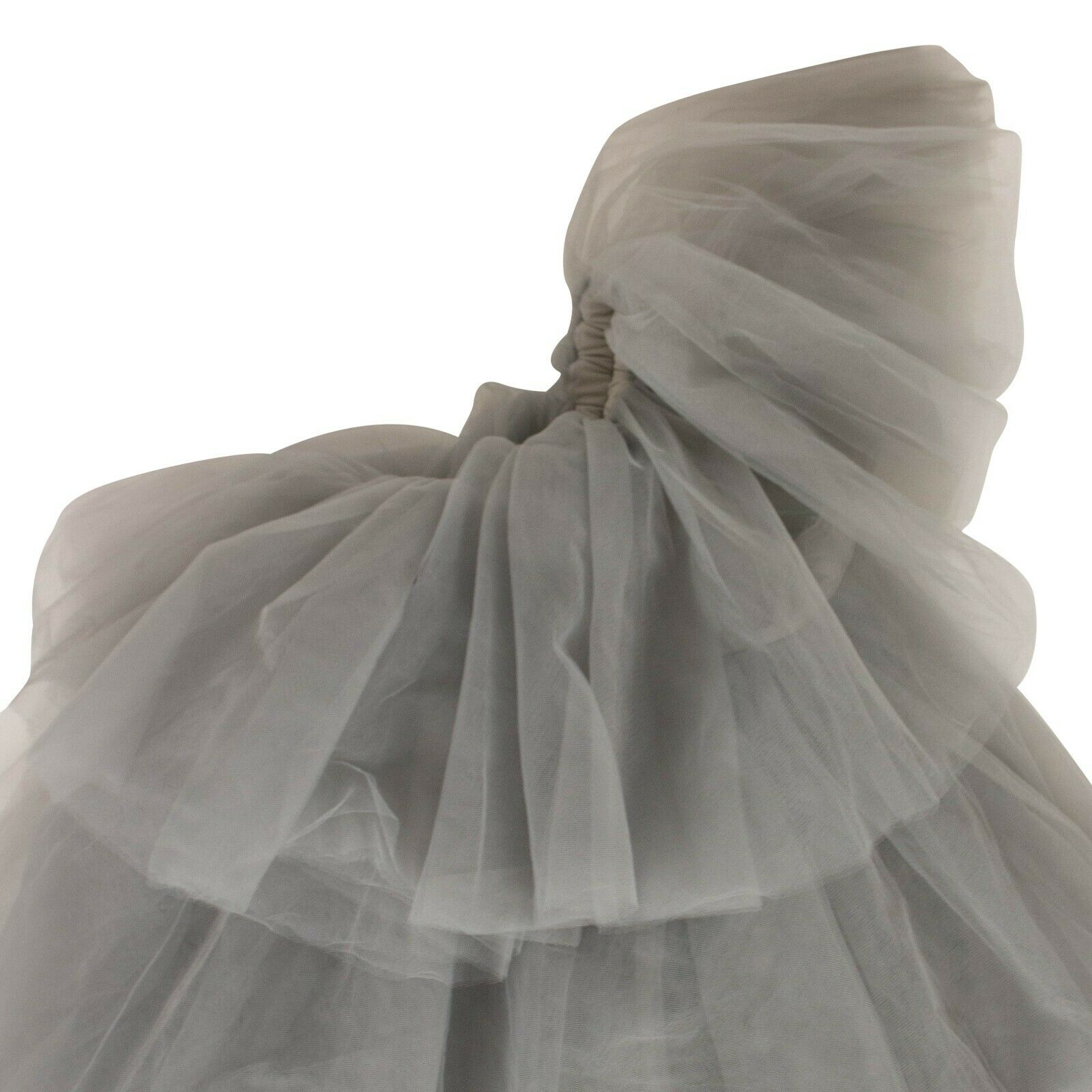 NWT OFF WHITE c/o VIRGIL ABLOH Gray Tulle Raptor Long Dress