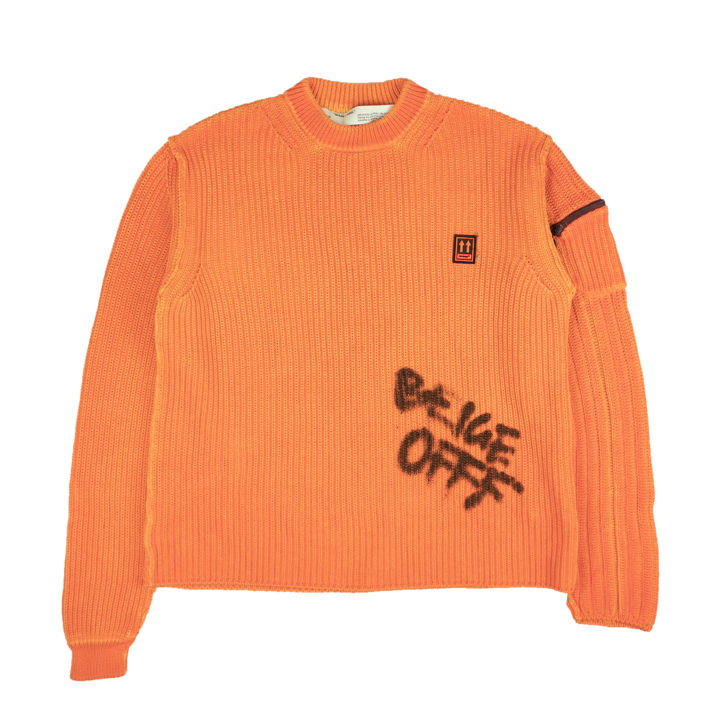 トップス Off-White Orange Mohair Knit XL 1923355.jpg